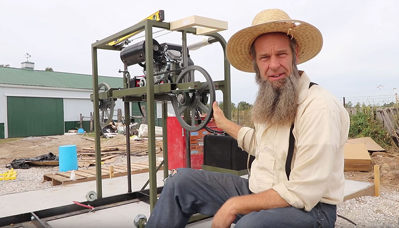 Setting up portable sawmill